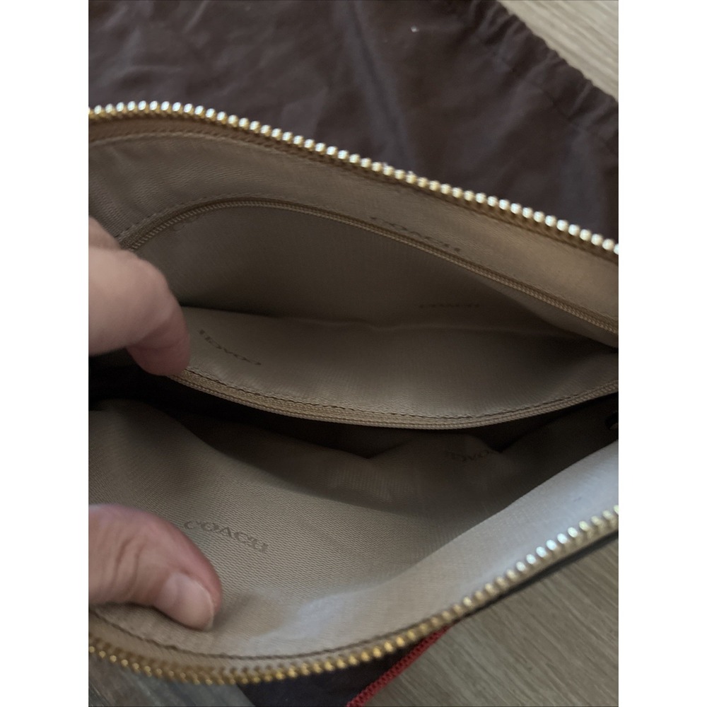 Coach Shoulder Bag Leather Beige w/ Tag 33521 Used W/ Dust Bag Cover - Picture 5 of 13